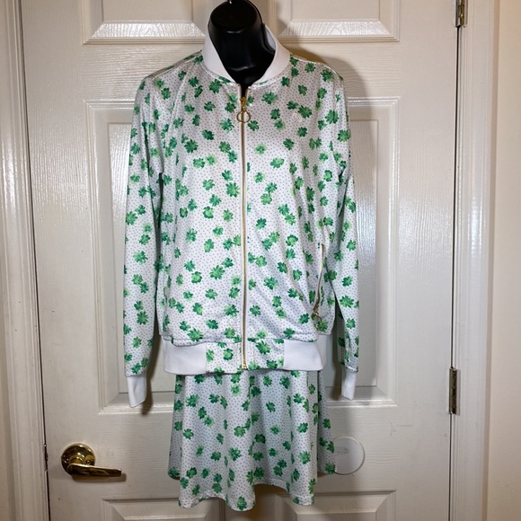 Club and Court Set  Libby Dress Signature Floral / Course  Jacket Zip-up XS - Picture 7 of 10